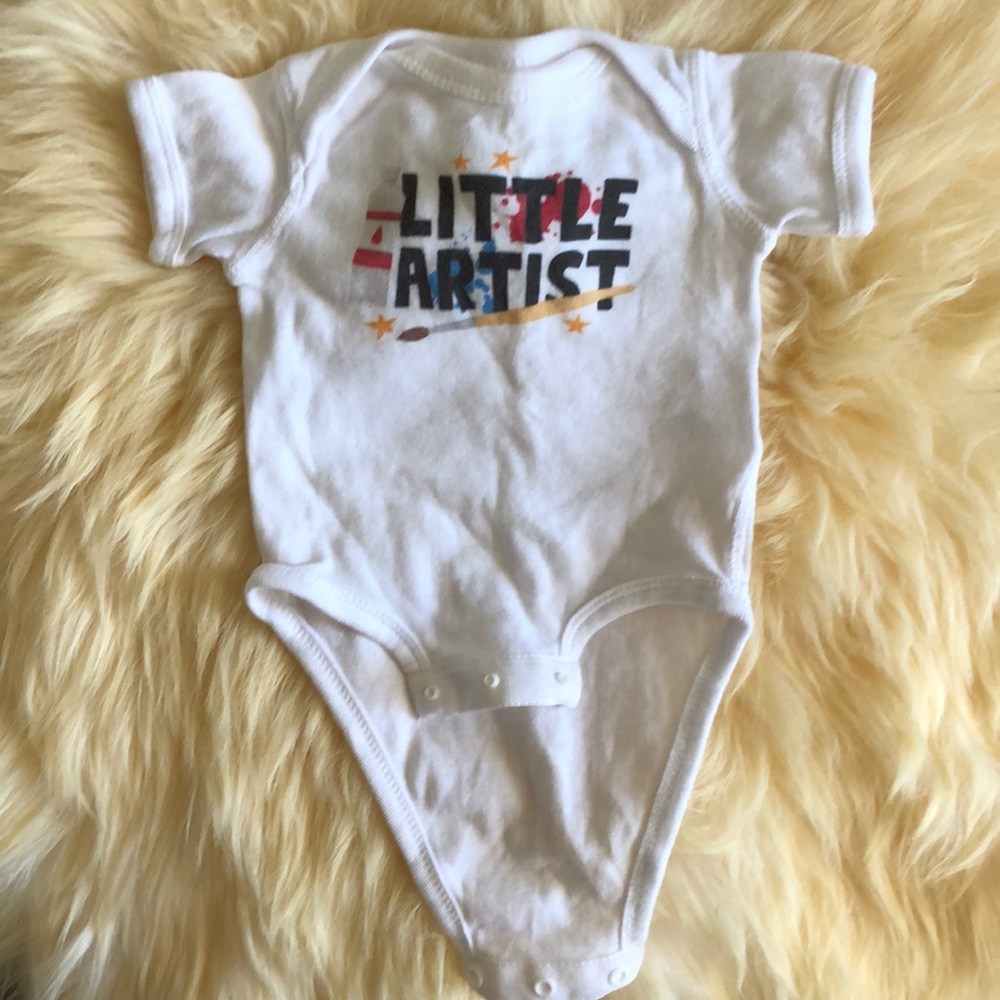 DONATED Rabbit skins Little Artist tee shirt onesie